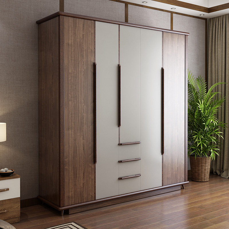 黑胡桃实木衣柜