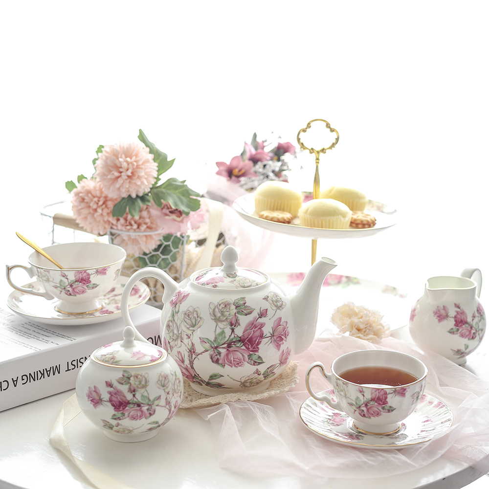 出口英国高档英式下午茶茶具套件礼品礼物骨瓷欧式红茶杯碟杯碟