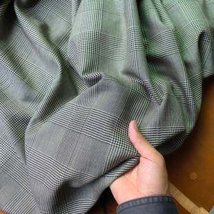 40姆米！青浅咖重磅真丝色织正绢千鸟格100丝112门幅 产品媲美重