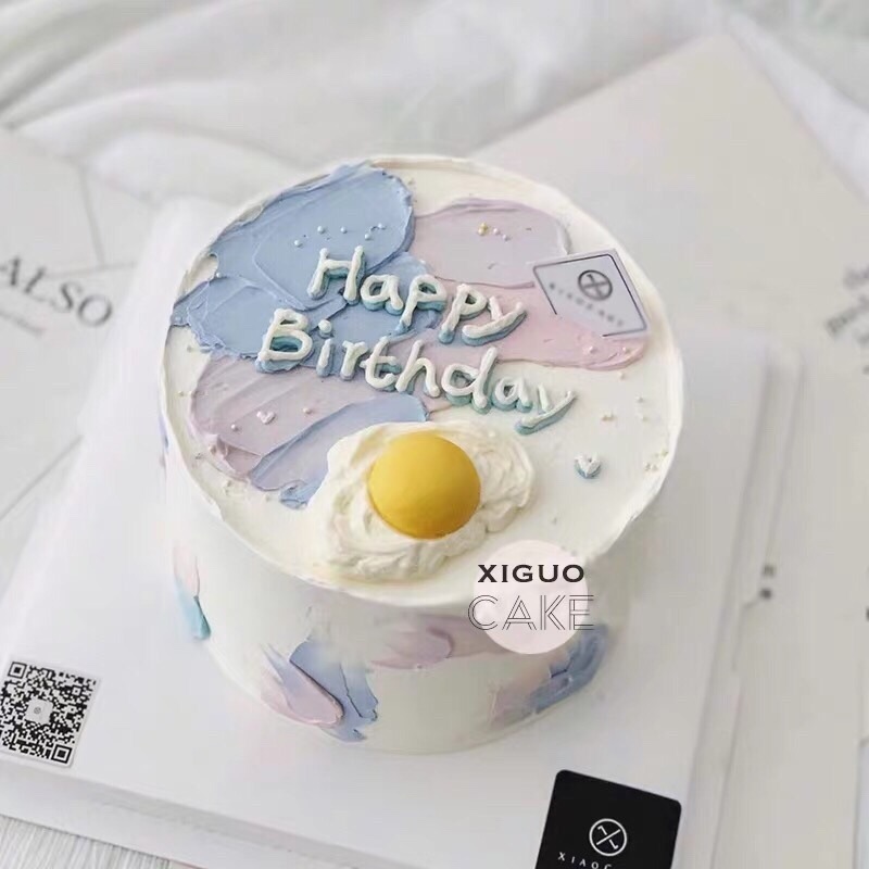 星空简约蛋糕ins风韩裱网红生日蛋糕秦皇岛天津大连沈阳长春同城