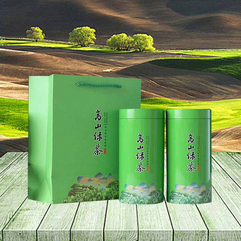 新款通用茶叶铁盒高山绿茶龙井茶碧螺春毛尖茶绿茶叶包装铁空圆罐