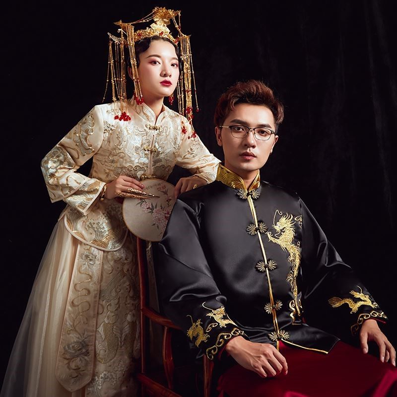 秀禾服男女结婚礼服 情侣 中式大额优惠券