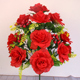 仿真18头发财果红色玫瑰花束把花居家客厅装饰摆放假花婚庆塑料花
