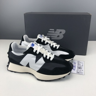 NewBalance NB327系列黑白复古男女增高低帮休闲跑步鞋 MS327LB1