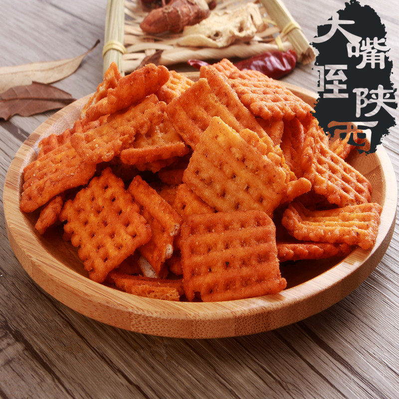 大嘴咥陕西特产农家手工散装麻辣小米锅巴过年办公室休闲零食251g