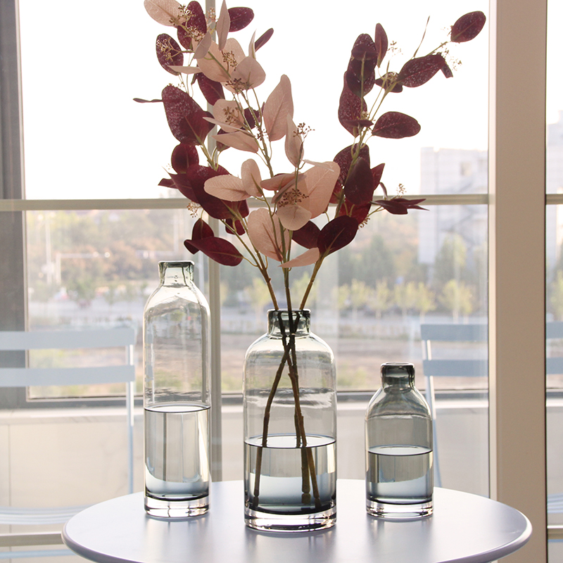 大号北欧客厅插花玻璃花瓶透明鲜花干