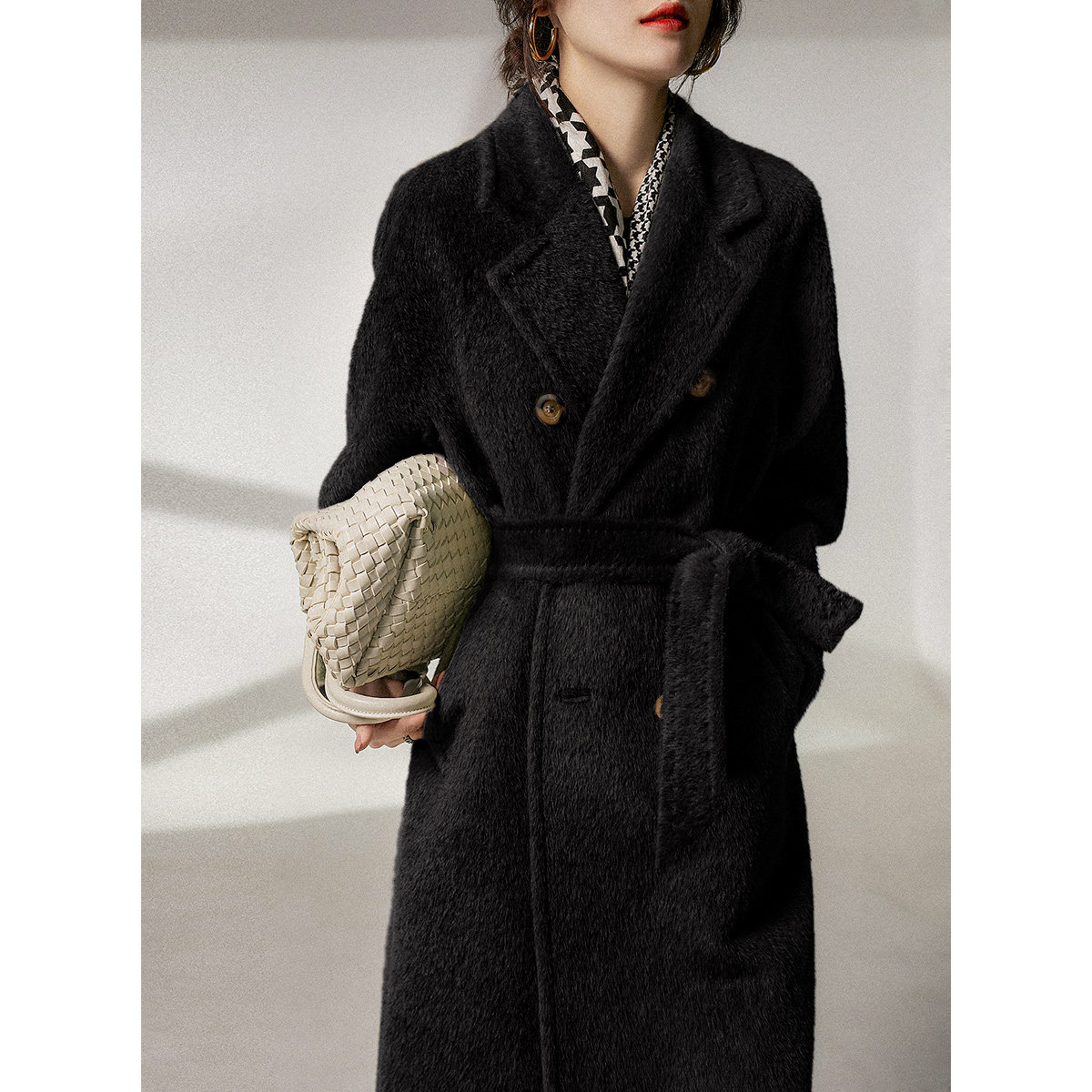 苏力羊驼毛大衣