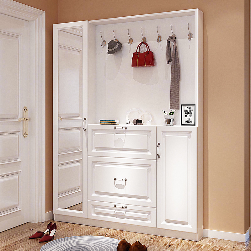 薄鞋柜简约现代17cm超薄鞋柜玄关柜窄门厅柜客厅多功能衣帽柜定制