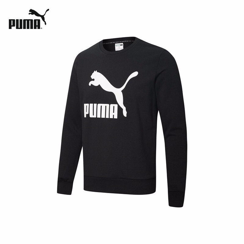 puma彪马正品卫衣男装秋冬季黑色正品运动服装圆领套头休闲上衣男