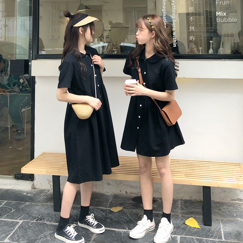 French Black skirt spring clothes 2019 new pattern fashion Short sleeved The dress Western style Frockin the Women's clothing/Boutique , Dress category - from Buy2taobao.com to provide professional Taobao agent buy service