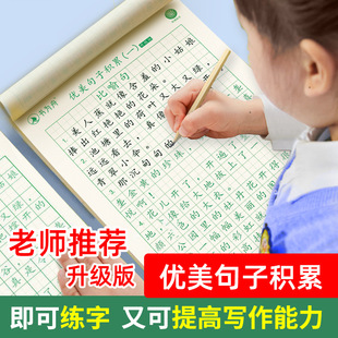 优美句子积累每日一练字帖小学生好词好句好段写字本一二三四年级语文钢笔硬笔楷书法儿童认识汉字抄写摘抄本