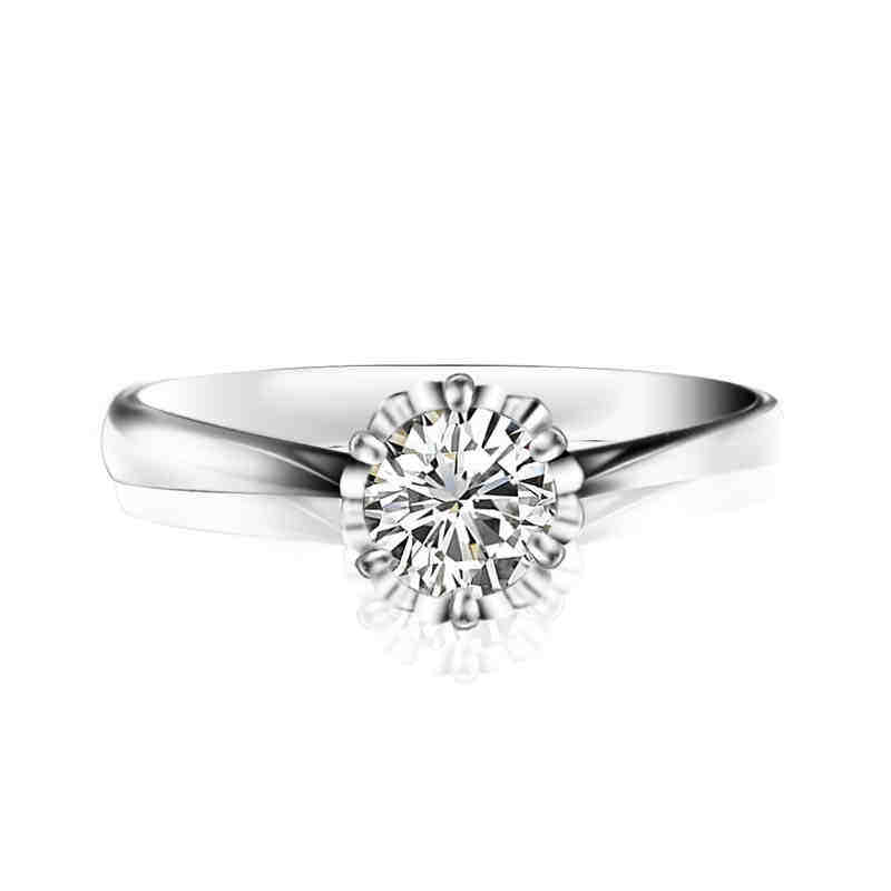 梦克拉 pt950铂金戒指钻石婚戒 绽放 钻戒女结婚戒指