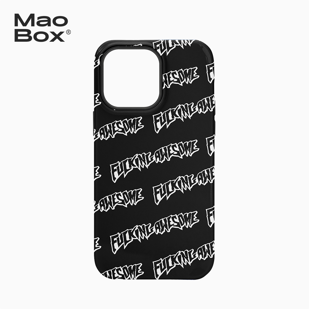 MAOBOX毛盒中国王一博同款Fucking Awesome iphone13/X8/15手机壳潮牌华为Mate50全包硬壳Iqoo原创设计