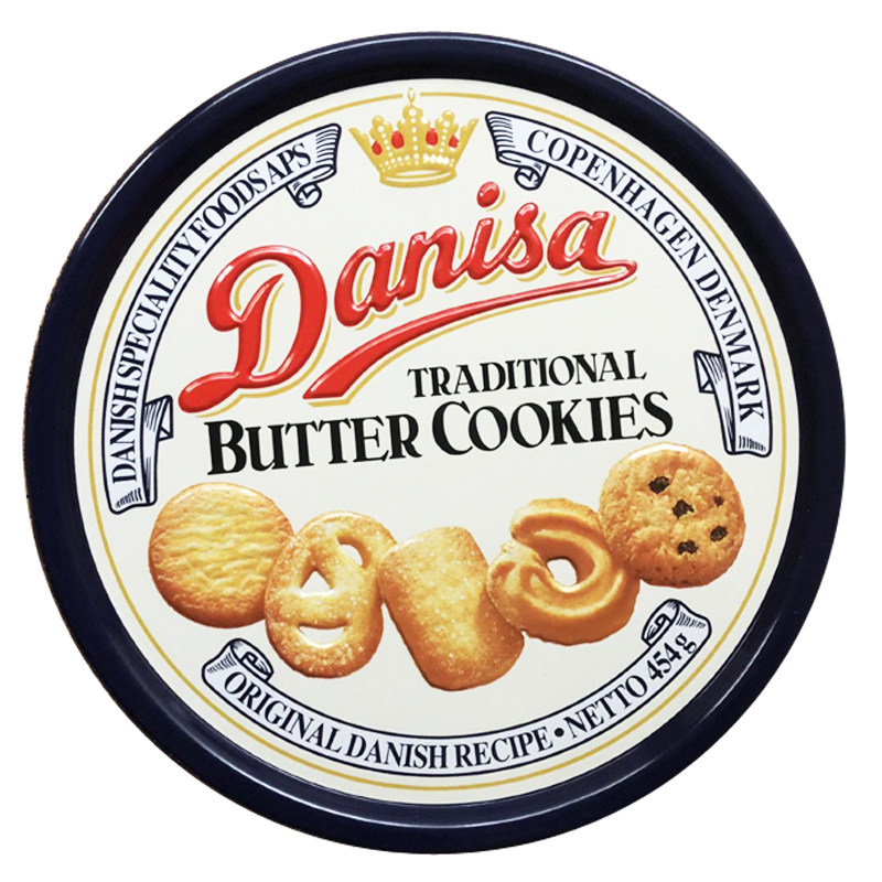 特价皇冠丹麦曲奇饼干454g铁盒