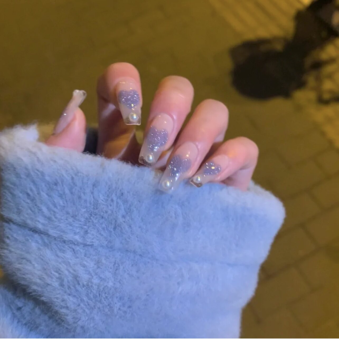 jiajia手工定制甲片拆卸穿戴假指甲小红书爆款闪闪极光钻温柔美甲