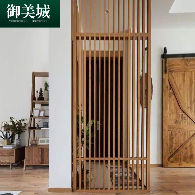 新中式木格栅日式实木客厅入户玄关房间卧室屏风隔断装饰镂空花格|ruв категории жилой мебели, ширма/цветок окно, место экран - от Buy2taobao.com для оказания профессиональной услуги покупки агента Taobao