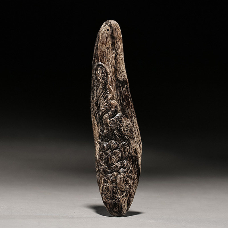 森凡星 松鹤延年 文莱沉水沉香6.8g纯手工雕件把件 清雅凉香 精选