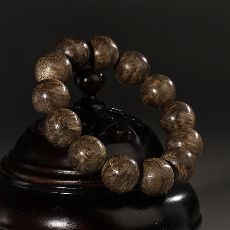 木之森沉香雕件佛件臻品专场 木之森 文莱老料沉香手串18mm*22.