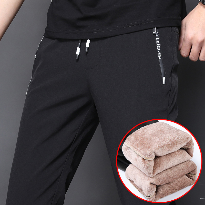 man Plush thickening Casual pants Elastic waist keep warm Exorcism Winter clothes Winter Pants Schoolboy trousers Versatile Sports pantsin the Men's clothing, Casual pants category - from Buy2taobao.com to provide professional Taobao agent buy service