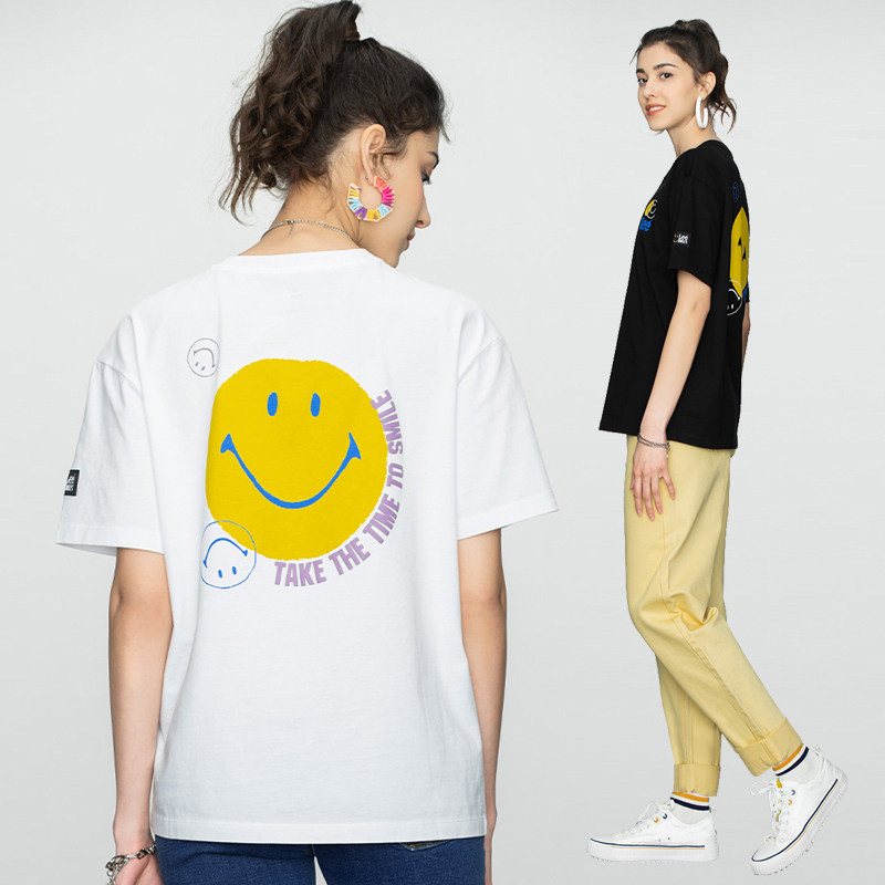 lee夏新款女士短袖t恤smiley联名笑脸lwt0024623rt00f-k11000/k11