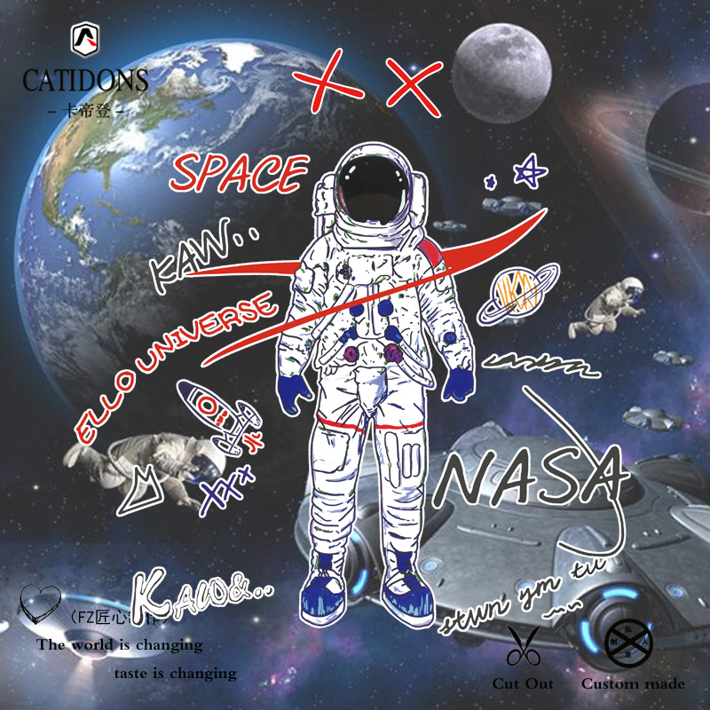 nasa联名王一博同款衣服外套潮牌旗舰店官网美国宇航员圆领卫衣男