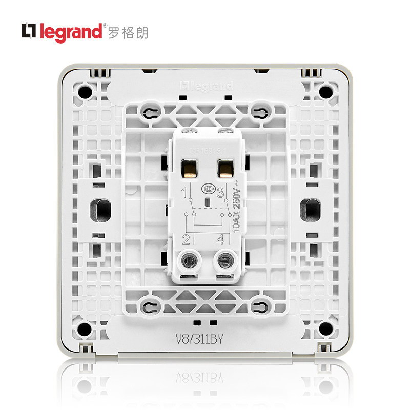 tcl罗格朗开关插座逸典方米兰金一位荧光中途掣多多控开关