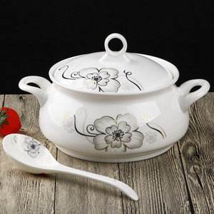 陶瓷碗带盖汤碗骨瓷碗餐具套装超大品锅汤锅汤煲汤碗景德镇菜碗