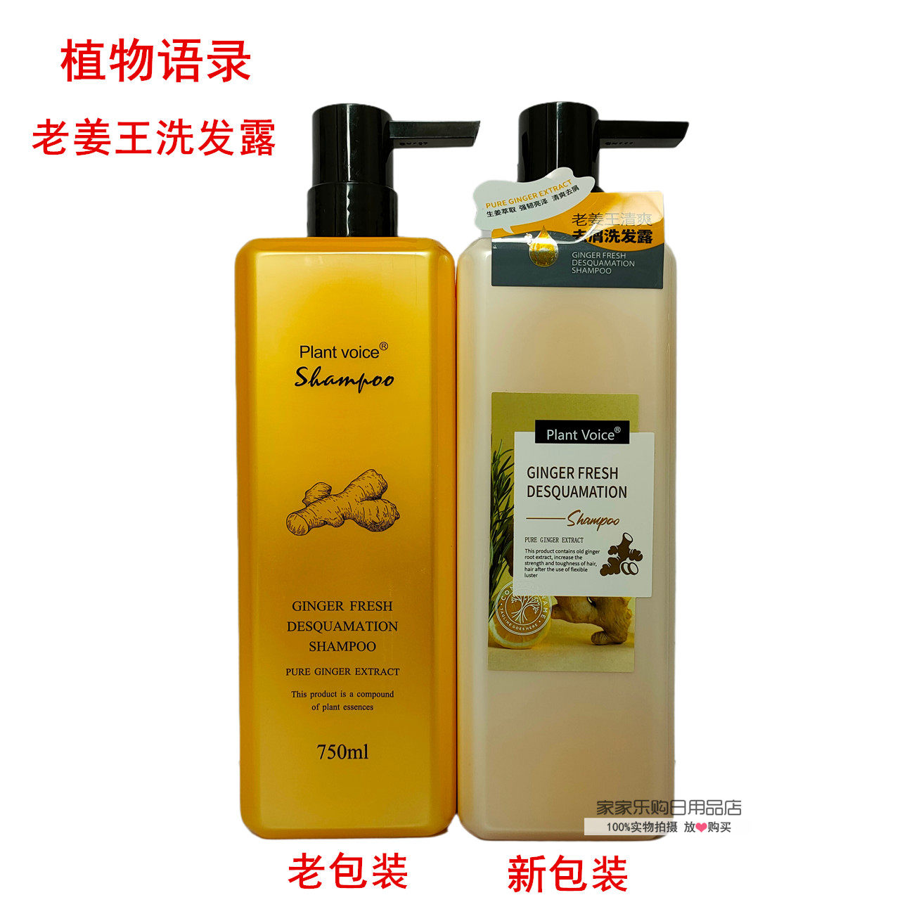 植物语录洗发水老姜王清爽洗发露控油柔顺去油男女士洗头膏水正品