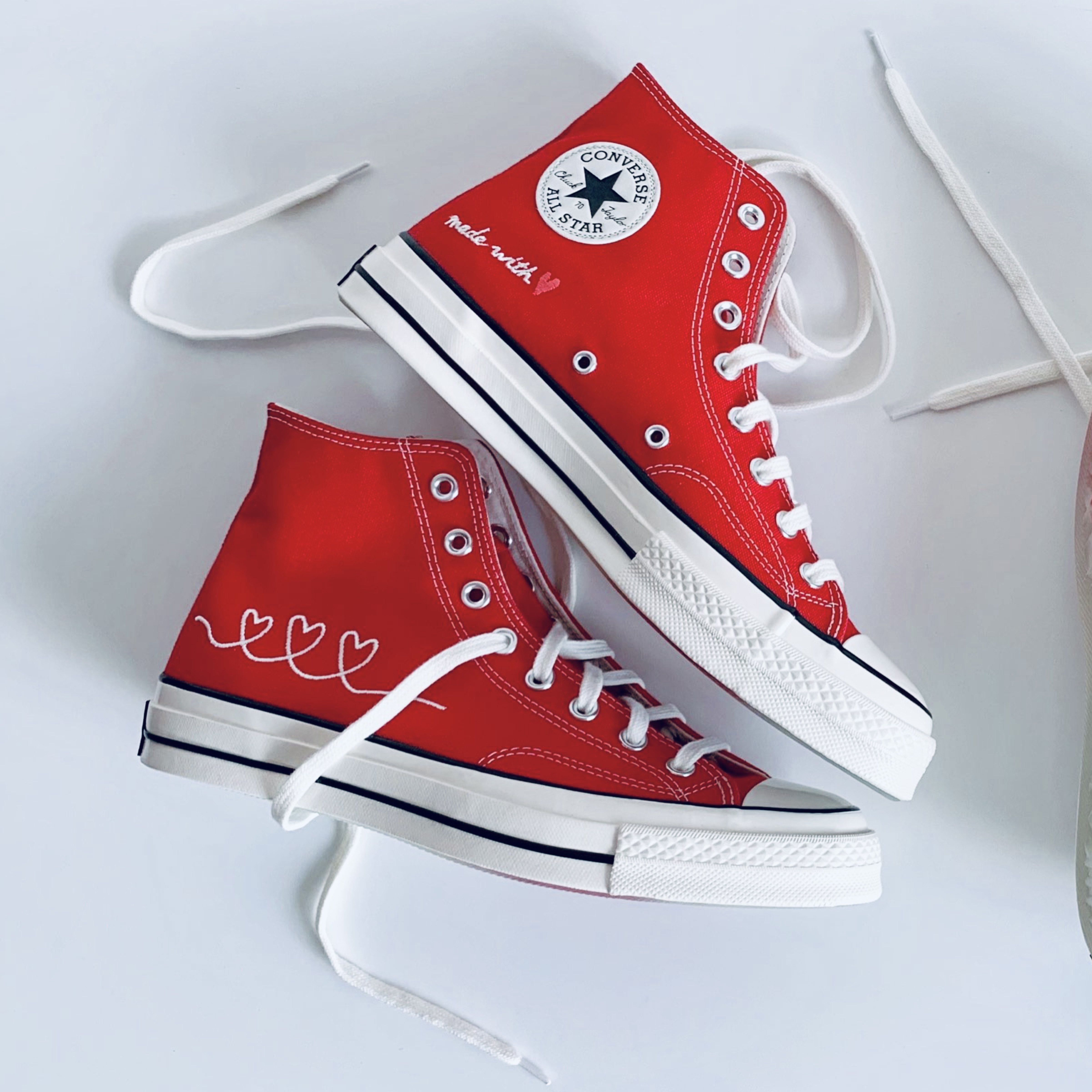 converse匡威2021年情人节限定新年红高帮帆布鞋171117c 171118c-mc