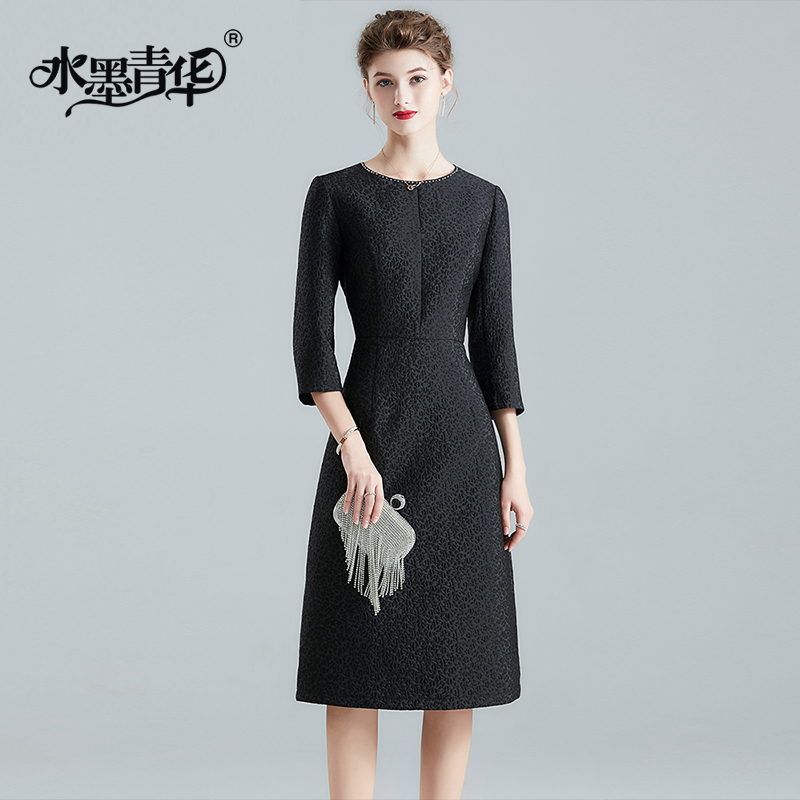 水墨青华旗舰店的优惠券大全—水墨青华2022夏装新品短袖女装时尚印花