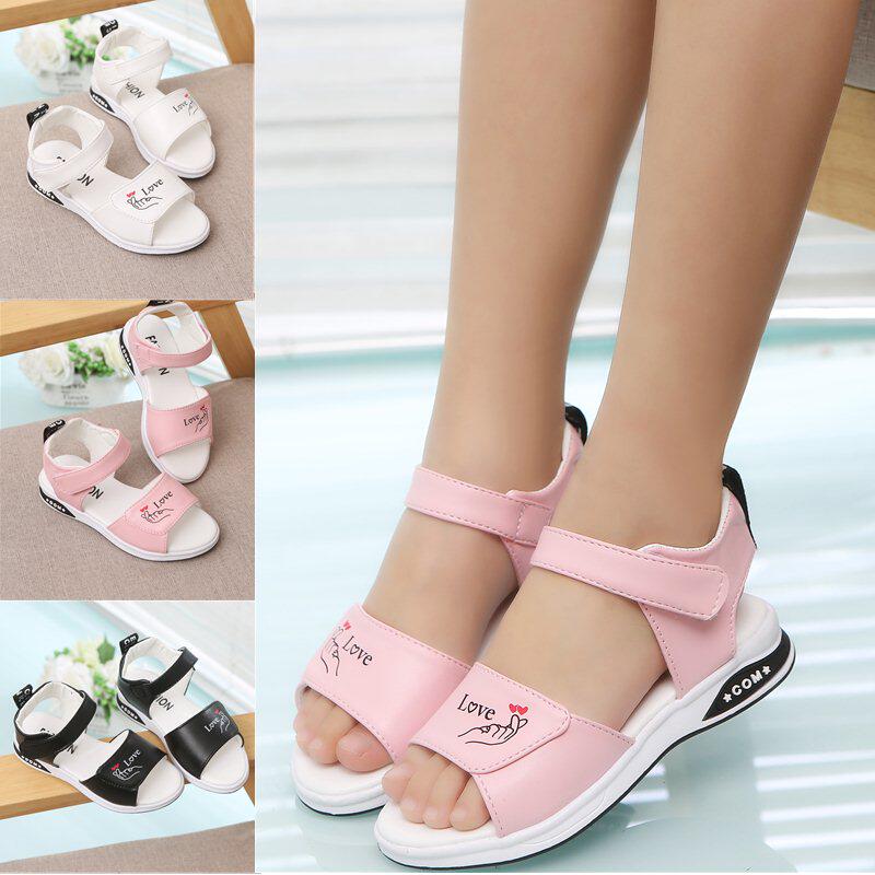 女童凉鞋儿童沙滩鞋夏季2019新款真皮韩版中大童小女孩学生公主鞋