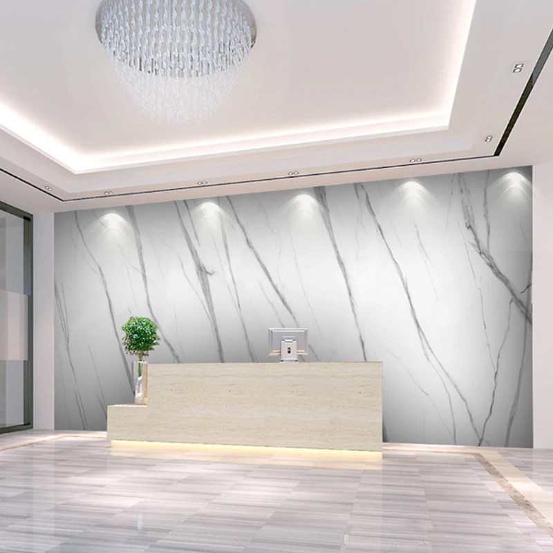 uv板背景墙轻奢仿大理石企业形象墙定制图案微晶石pvc板材装饰