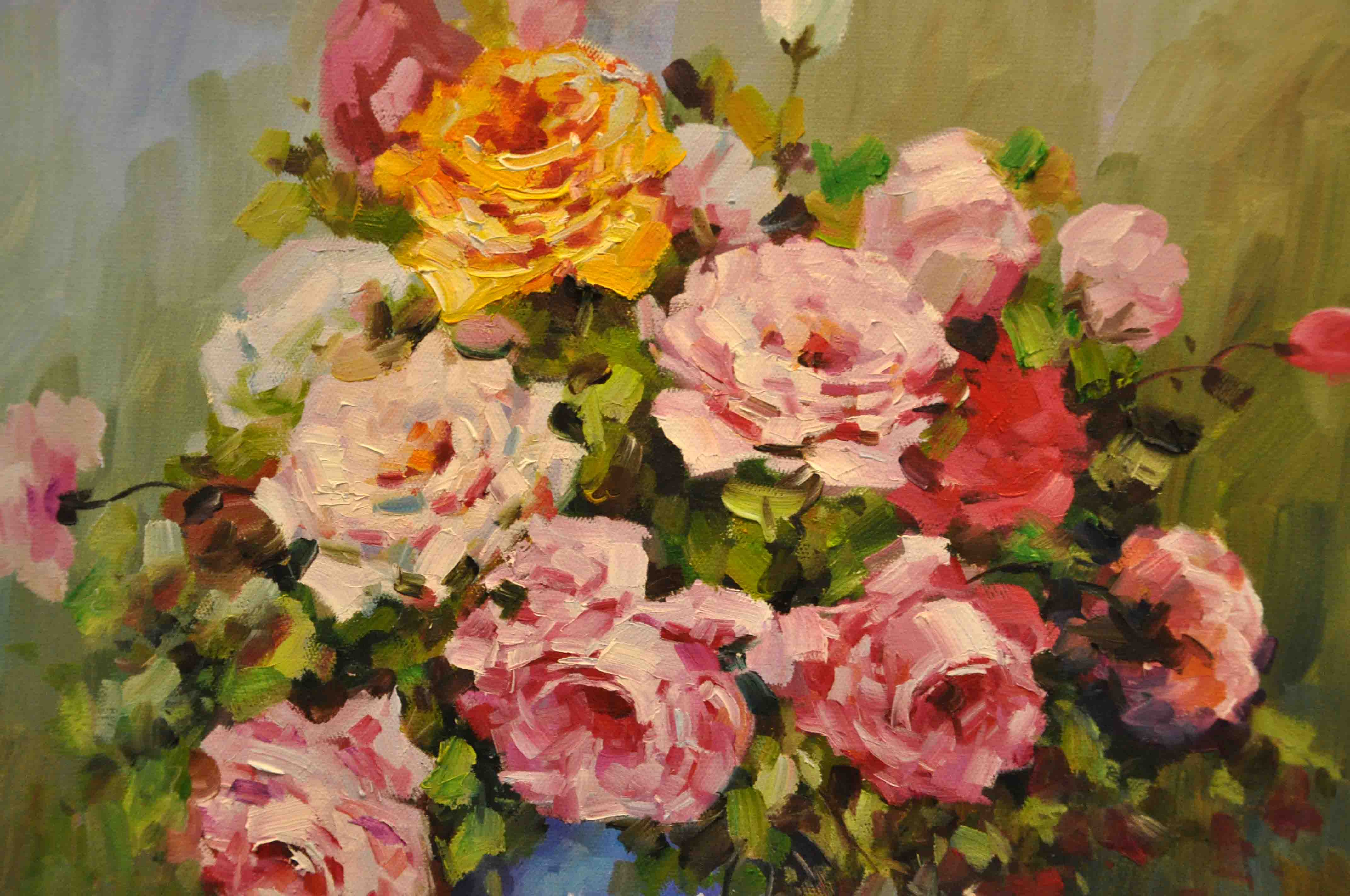 李磊《静物瓶花》