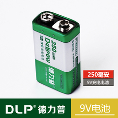 德力普 9V充电电池 大容量250毫安9伏9V电池 9号九伏充电电池