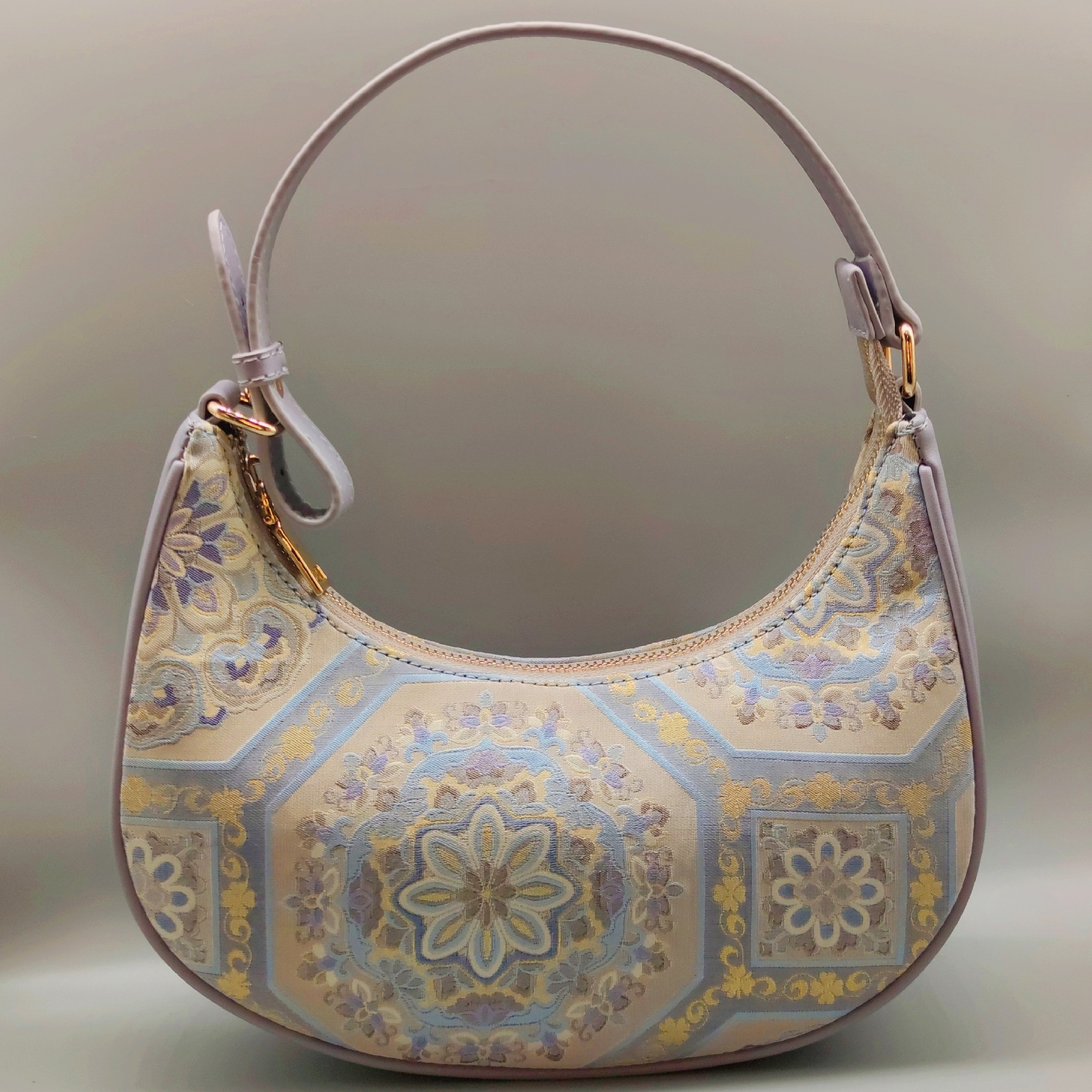 鹿野山房小八棱提花宋锦手工马鞍包饺子包国风民族风旗袍正品包邮