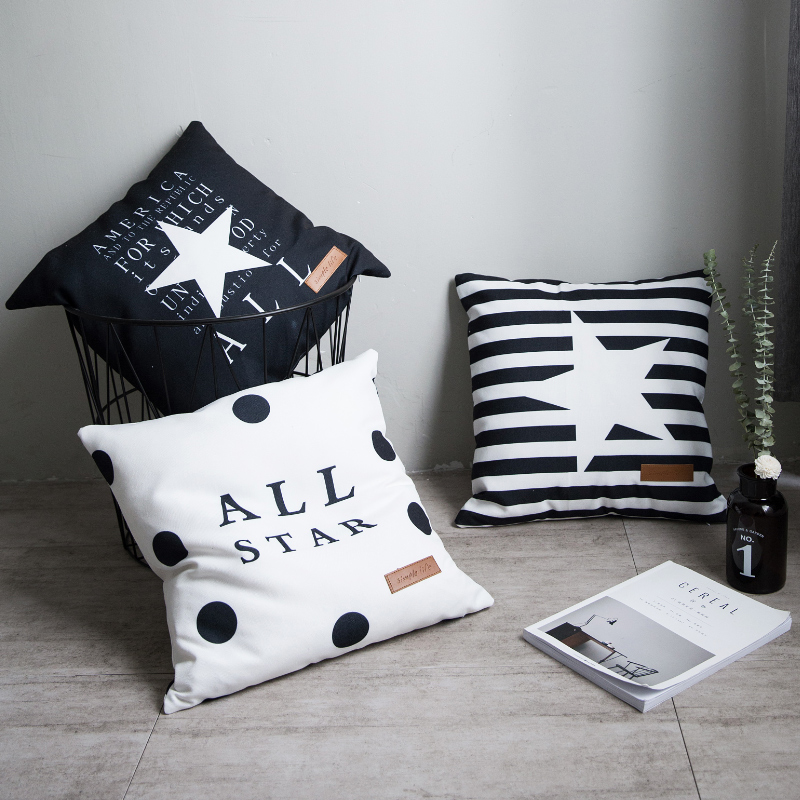 ins star Northern Europe Pillows Cushion Cotton Backrest cover By pillowcase Pillowcase Excluding Sofa cushionsin the Home Fabric , Pillow/Pillow category - from Buy2taobao.com to provide professional Taobao agent buy service