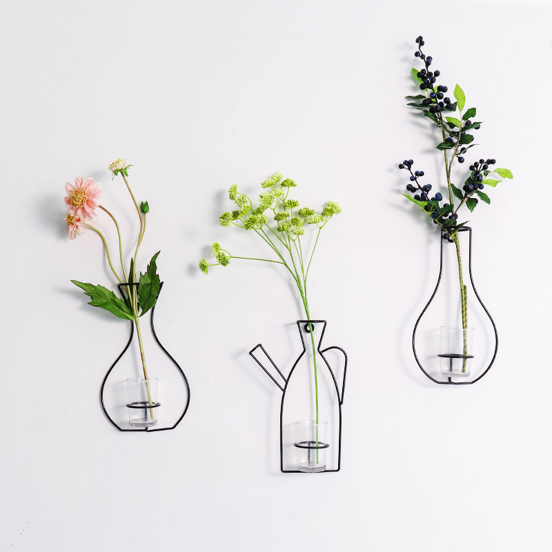Northern Europe Iron art vase Wall hanging indoor ornament Pendant Children's clothing couture Hotel Florist metope wall Pendantsin the Home accessories , Mural category - from Buy2taobao.com to provide professional Taobao agent buy service