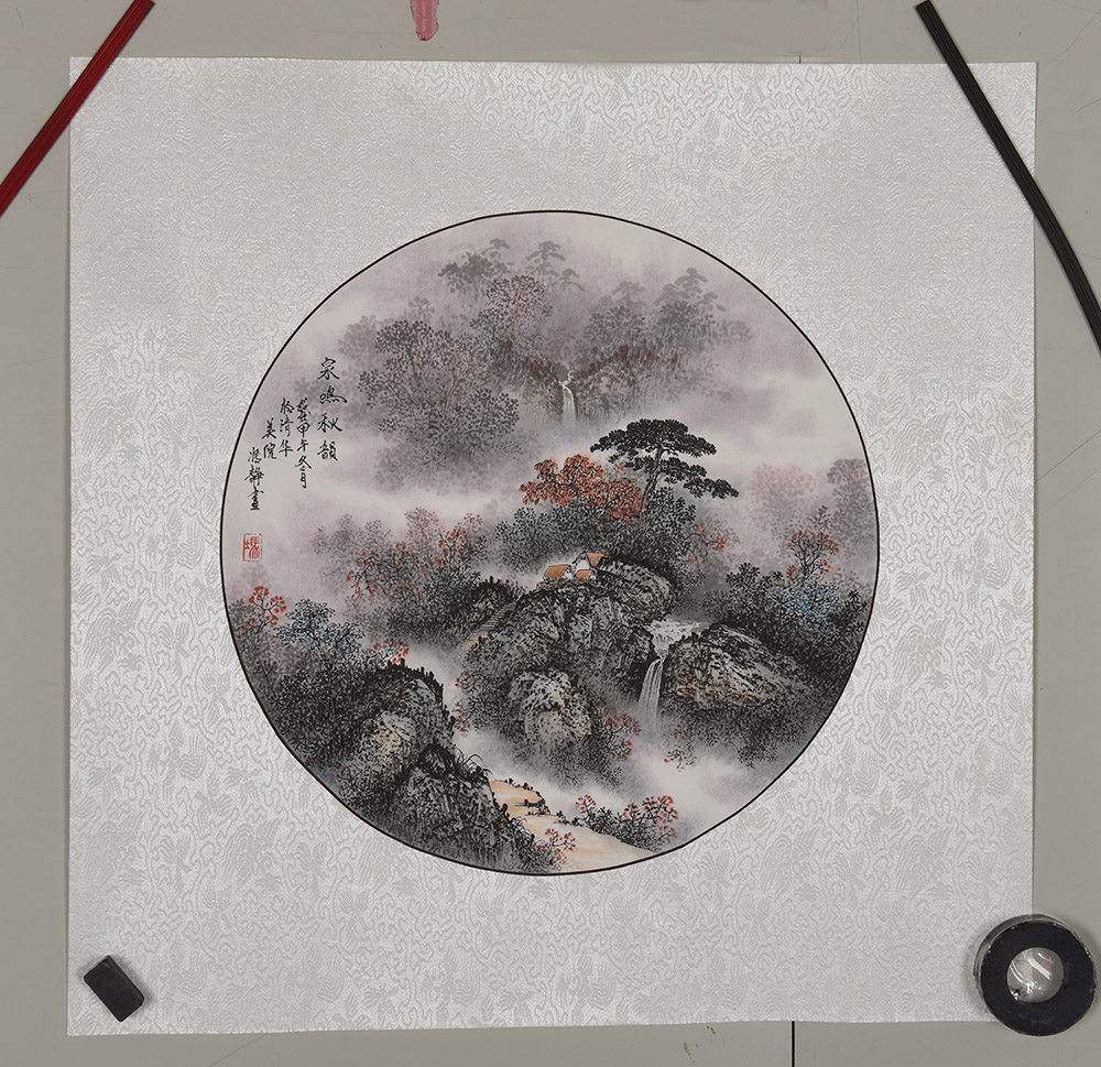 青年画家 冯静作品 泉鸣秋韵 1422