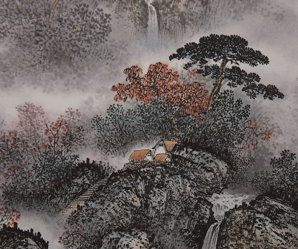 青年画家 冯静作品 泉鸣秋韵 1422