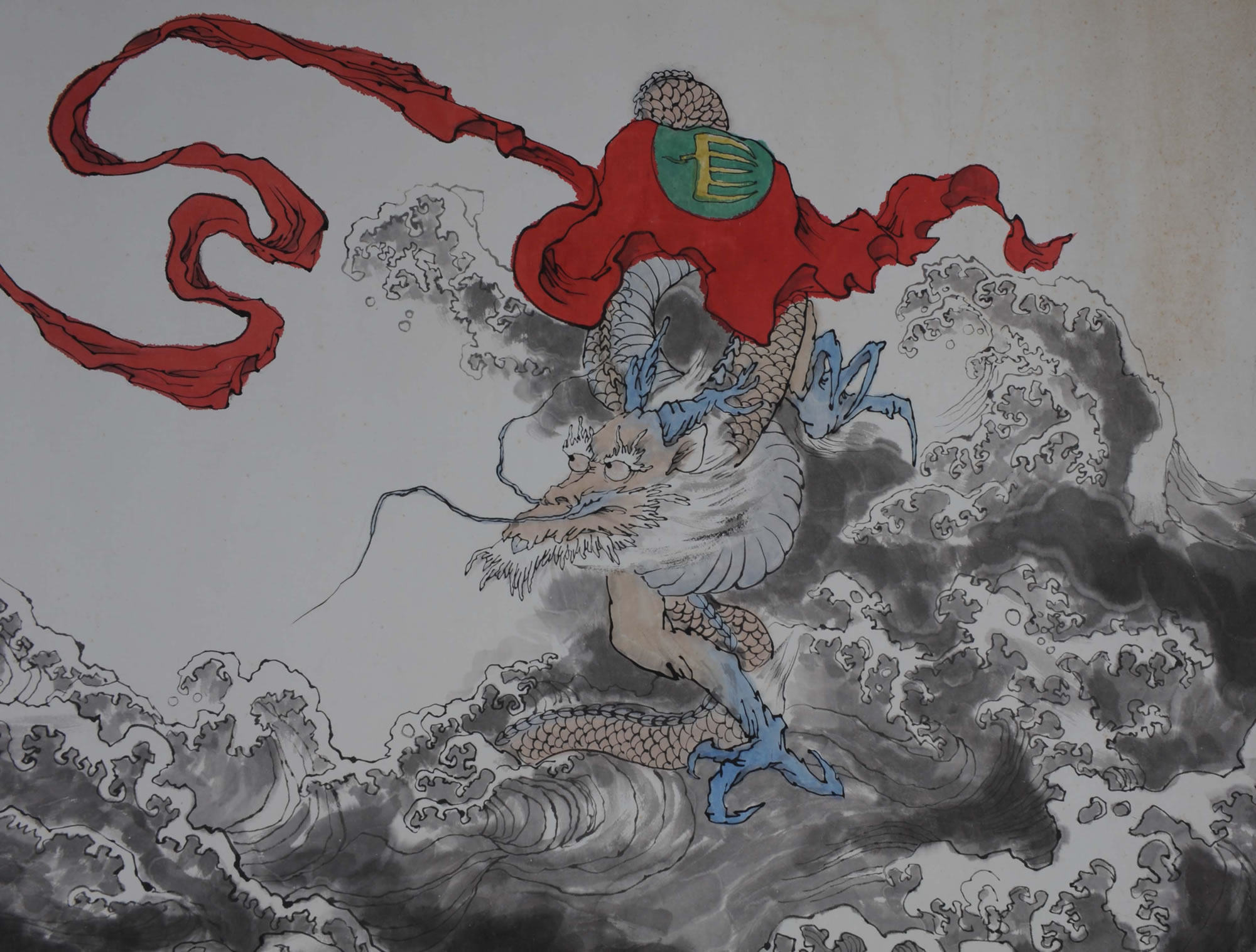 中国实力派新文人,画家 籍忠亮作品 哪咤闹海 76988284