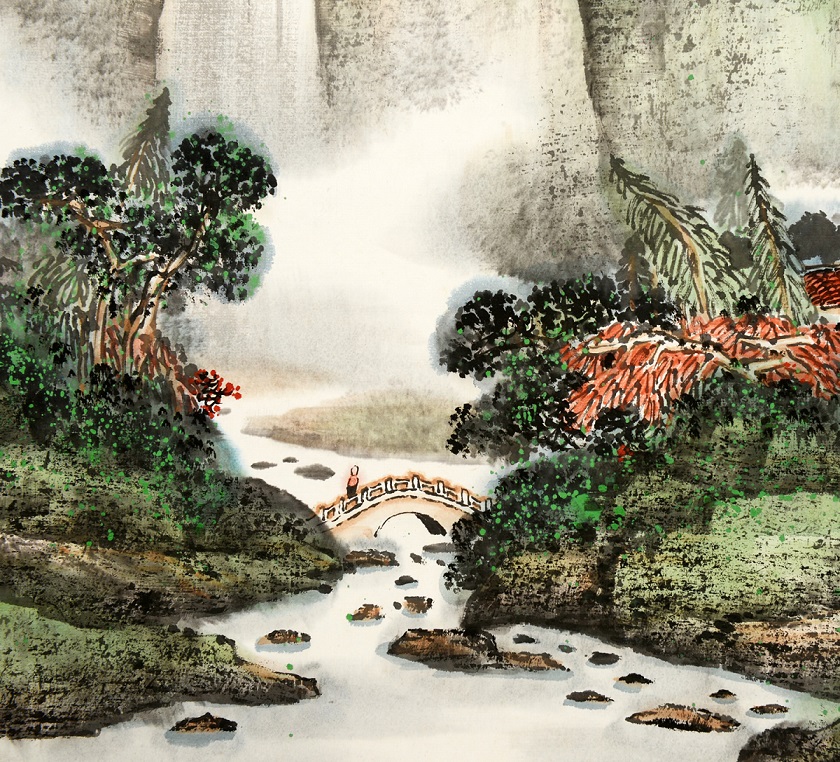 43.尚祖虹作品 山水孤舟