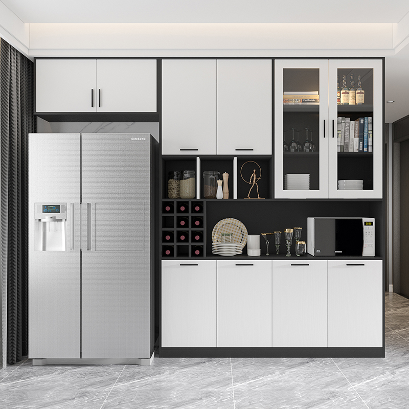 冰箱酒柜一体柜 餐厅餐边柜吊柜简约