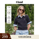 【棉棉冰】Eland衣恋POLO衫女基础款百搭针织短袖舒适毛衣T恤款