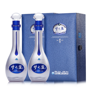 洋河藍(lán)色經(jīng)典 夢之藍(lán)M9 52度500mL*2瓶  官方自營旗艦店 綿柔白酒