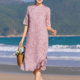 新中式国风改良旗袍女夏季宽松高级感优雅气质连衣裙复古刺绣裙子