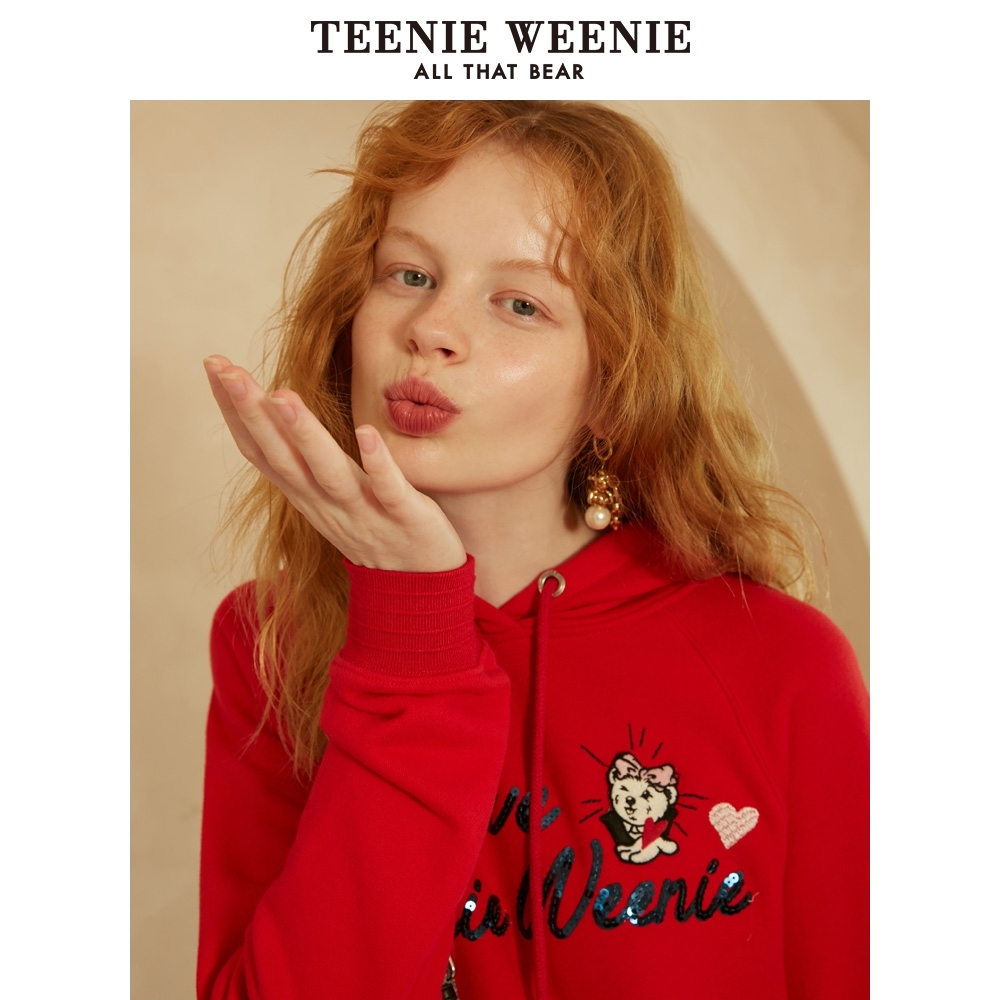 TeenieWeenie小熊2020春季新款女装字母图案卫衣TTMW201152A