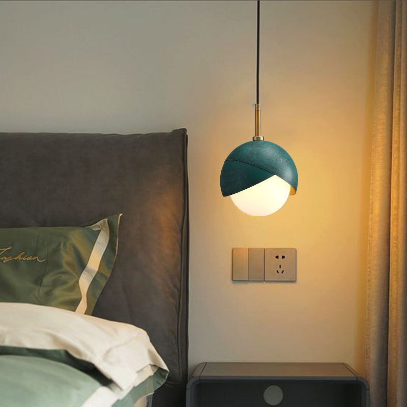 床头吊灯主卧轻奢吊线灯现代简约创意氛围背景墙长线卧室吊灯床头
