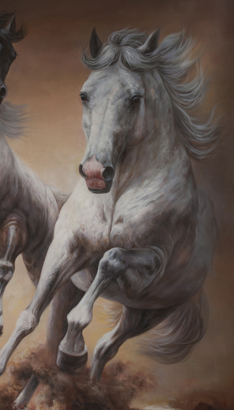 许飞飞《角逐》|写实精品 - 拍卖