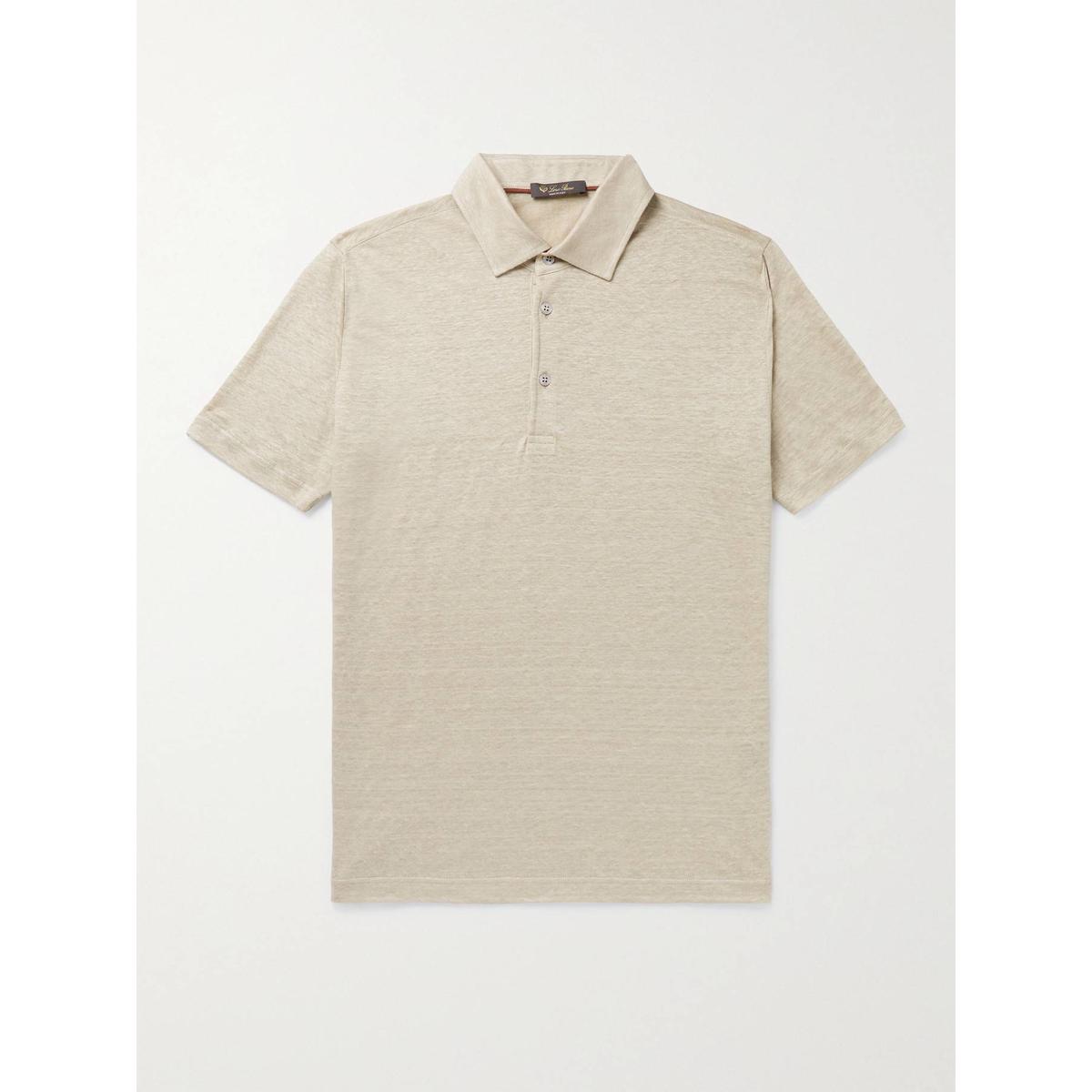 loro piana/诺悠翩雅 亚麻针织polo衫2022新款春夏男士奢侈品大牌