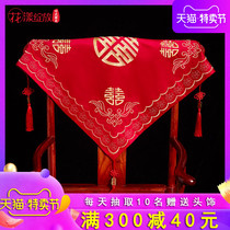 新款盖头中式结婚复古新娘红色头纱古代洞房挑盖头喜帕复古喜字